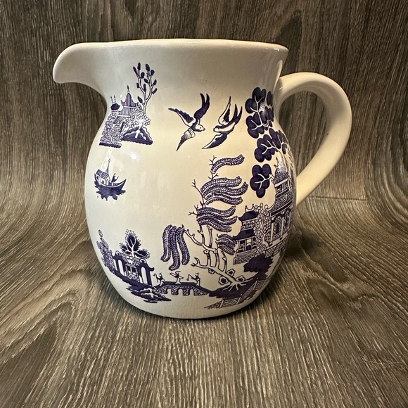 Blue Willow Pantry Collection Pitcher by Heritage Mint Ltd 6 1/4" Vintage - Picture 4 of 9